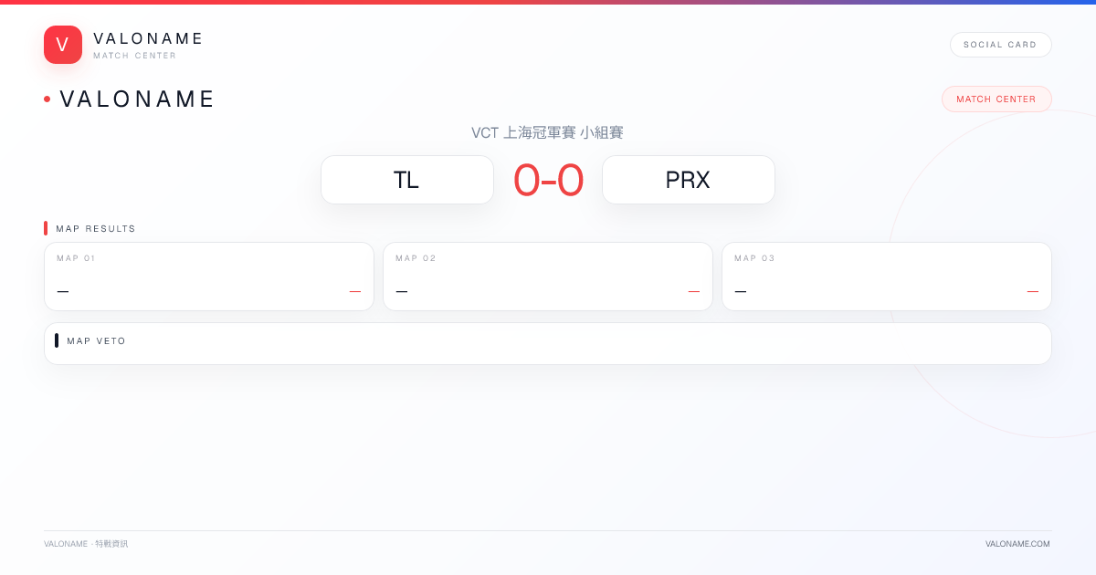 VALONAME Match Report - TL vs PRX