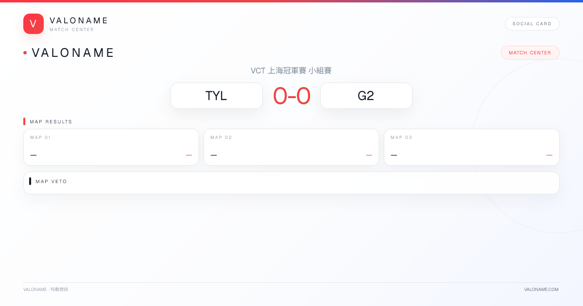 VALONAME Match Report - TYL vs G2